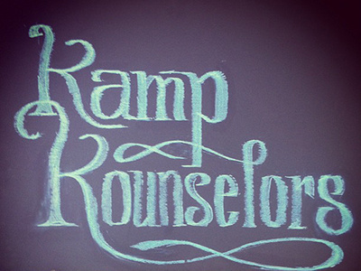 Kamp Kounselors bailey bezierwrangler chalk dave freehand improv lettering