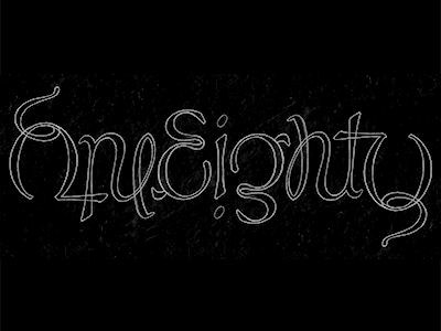 OneEighty Rotational Ambigram — Initial Rendering