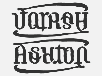 FARRAH ASHTON Symbiotogram Digital Sketch ambigram bailey bezierwrangler custom dave digital lettering sketch symbiotogram type