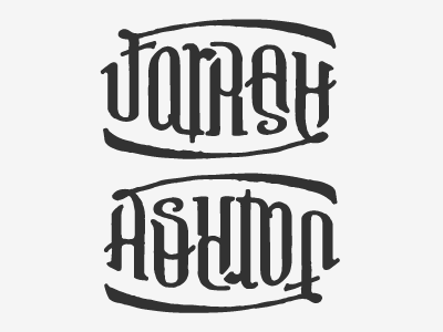 FARRAH ASHTON Symbiotogram Final Sketch ambigram bailey bezierwrangler custom dave digital lettering rotational sketch symbiotogram type