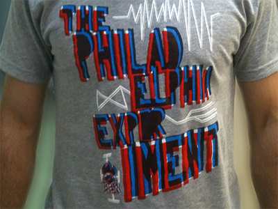 PEX - The Philadelphia Experiment T-Shirt bailey bezierwrangler custom dave experiment lettering pex philadelphia screenprint shirt t shirt type