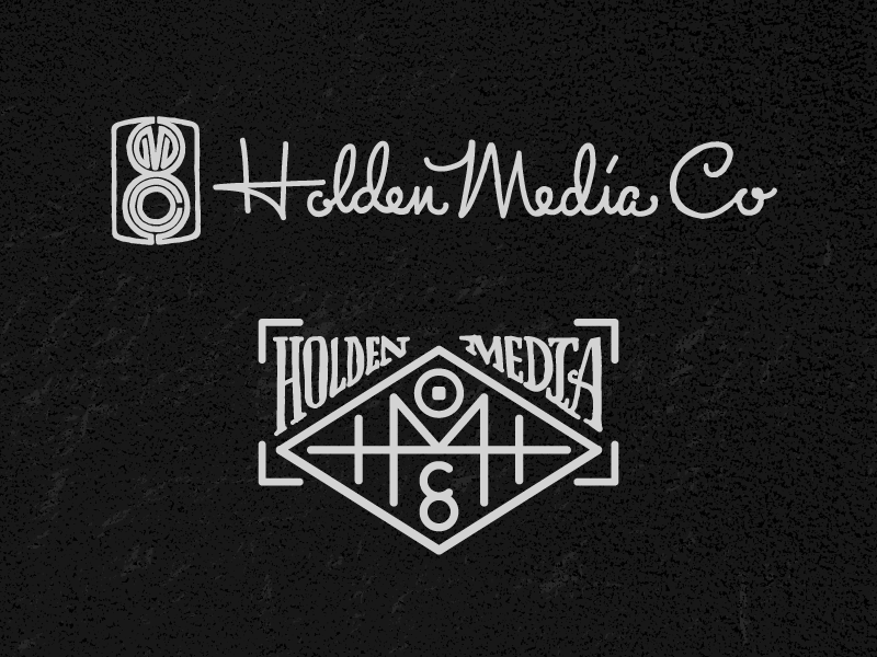 Holden Media Co. Photography Brand Options 1950s bailey bezierwrangler brand custom dave design holden id lettering logo logotype media photography script type