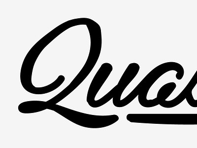 Qua_ bailey bezierwrangler capital connected cursive custom dave lettering logotype q script type