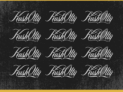 KushQlty Script - Options bailey bezierwrangler capital custom dave english hand kushqlty lettering logotype majuscule q round roundhand script swash type