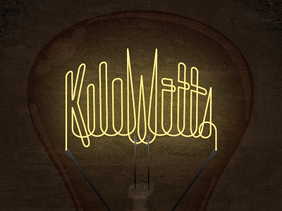 KiloWatts Light Bulb Sticker Design bailey bezierwrangler bulb dark dave design filament illustration light sticker