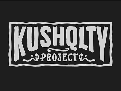 KUSHQLTY - Size Label - Front @2x bailey bezierwrangler brand custom dave fashion kushqlty label lettering logo logotype size type typography vintage