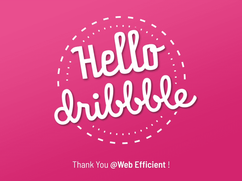 Hello Dribbble ! animation hello dribbble invite loop text