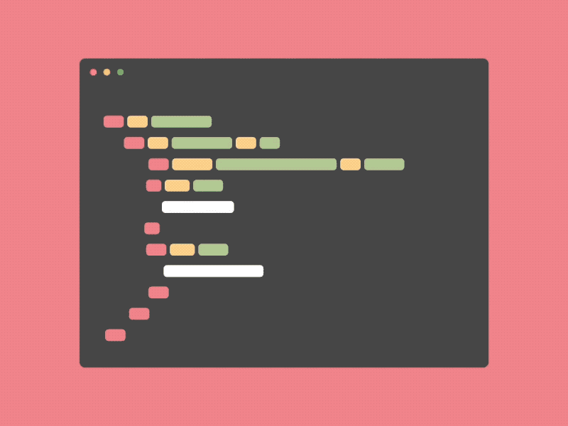 "Code" animation after effects animation css front end gif html icon less loop sass sublime text text editor
