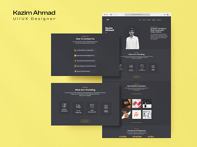 Personal Portfolio Website/Landing page, UI/UX Design. landing page landing page ui ux personal portfolio personal ux portfolio landing page portfolio ux portfolio website ui ux