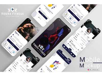 Fitness Application branding design typography ui ux