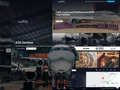SriLankan Airline Engineering Website airline branding design engineering ui ux
