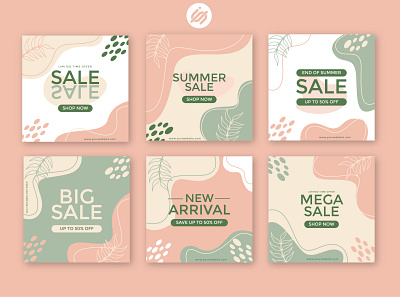 Organic sale instagram social media post templates illustration instagram banner instagram post instagram story instagram templates sale banner sale templates socialmedia templates