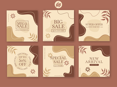 Organic sale instagram post social media templates illustration instagram banner instagram post instagram story instagram templates sale banner sale templates socialmedia templates