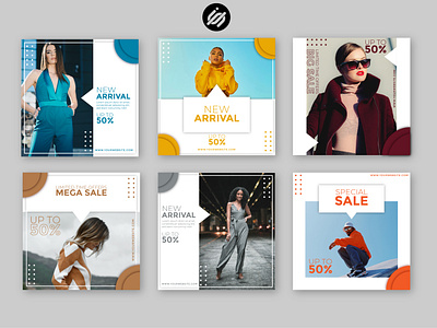 Modern fashion sale instagram post social media templates