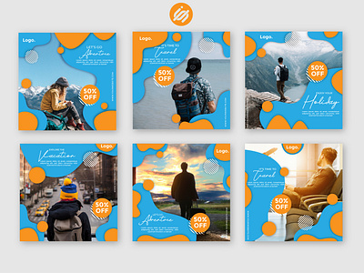 Modern adventure instagram post social media templates