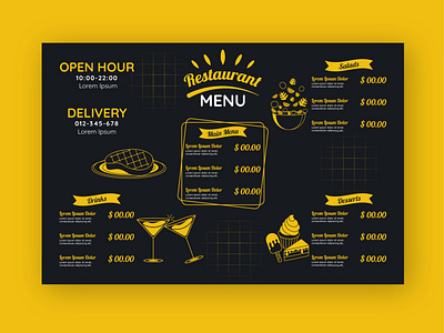 Modern Restaurant Menu vector templates