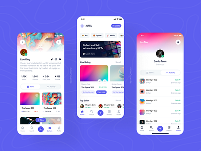 Digital NFT - Marketplace Mobile app app app ui branding graphic design login ui logo nft sign up ui typography ui uiux ux