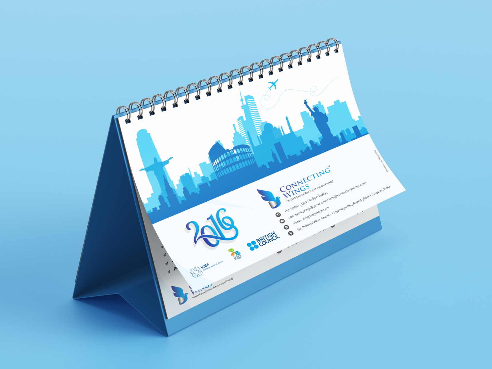 Desk Calendar - Connecting Wings by James Senva on Dribbble