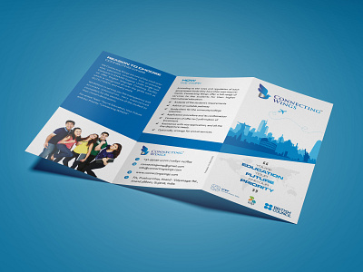 Z Fold Brochure - Connecting Wings branding brochures flyers