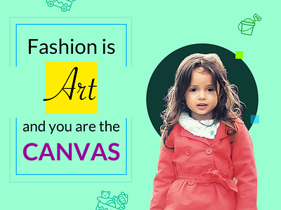 Social Media Creatives for a Girl's Garments Brand app art branding design graphic design illustration illustrator minimal ui vector