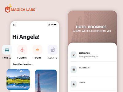 Travel app portfolio - Magica labs