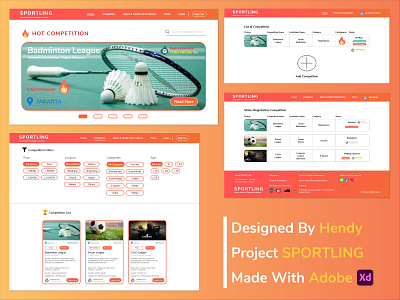 SPORTLING Web Application design sport ui ux web website website design