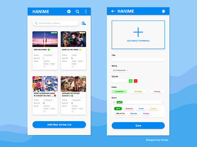 Anime App Designs Themes Templates And Downloadable Graphic Elements On Dribbble