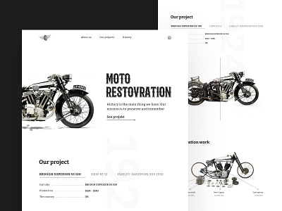 Retro Moto art design graphic design minimal ui ux vector web website