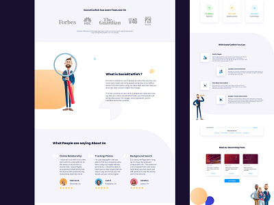 Social Catfish / Project design graphic design homepage illustration minimal pattern ui ux vector website