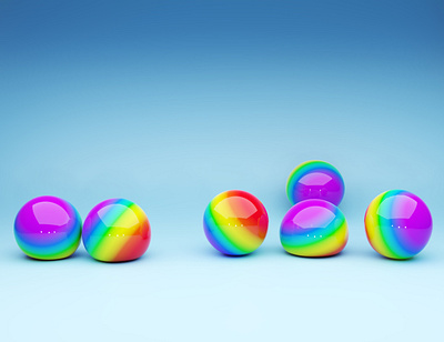 Beach Balls 3d art 3d artwork 3d physics balls beach ball blender bouncing rainbow rubber ball