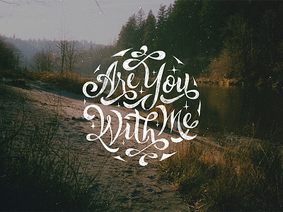 Are you with me? hand crafted hand lettering type typography vietnam vintage