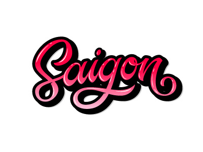 Saigon 1975 daily type hand crafted hand lettering script type typography typovn