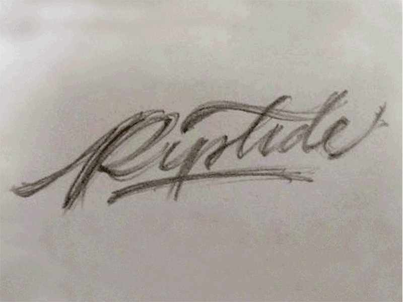 Riptide gradient hand lettering lettering riptide typography