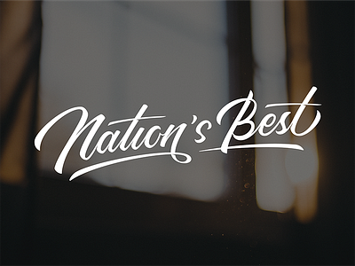 Nation's Best branding brushpen hand lettering lettering logo logotype tombow typography typovn vectorized