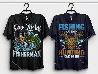 Fishing Hunting T Shirt Design