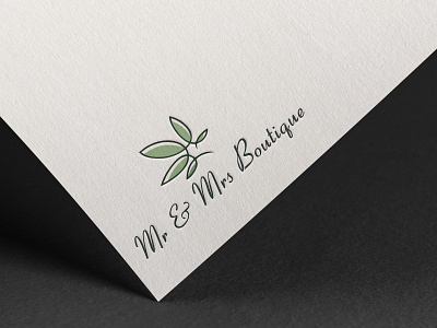 Mr And Mrs Boutique Logo Design art branding design flat graphic design illustration illustrator logo minimal vector