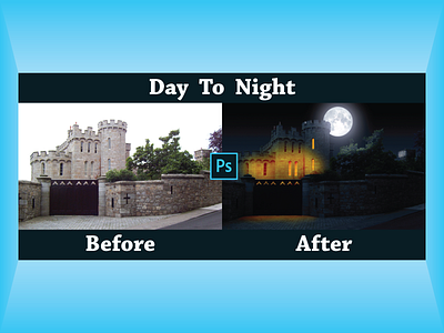 Photoshop Day to Night Conversion adobe photoshop adobe photoshop cc image editing image editing service photo edit photoshop photoshop editing