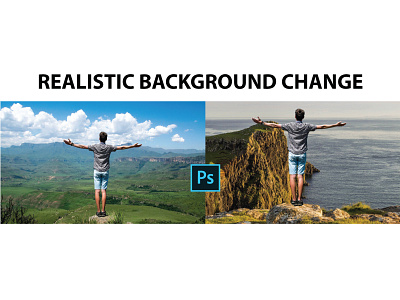 Photoshop Realistic Background Changed background removal graphic design illusrator photo editing photo editing services photoeditor photoshop