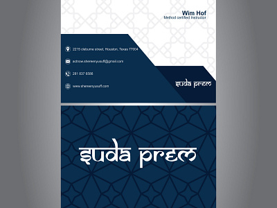 Business Card for Wim Hof branding business business card business cards businesscard graphic design
