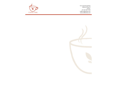 coffee time letterhead branding illustrator letterhead photoshop