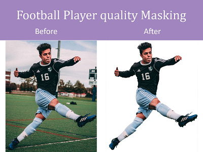 Football Player Quality Masking background removal clipping path illustrator masking photoshop