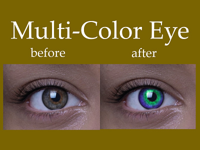 Multi-Color Eye eye retouching graphic design illustrator photo edit photoshop