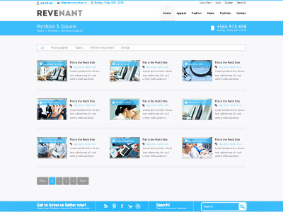 Portfolio Page of our latest Wordpress Theme