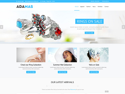 Adamas - Ecommerce Wordpress Theme ajax business clean corporate crisp ecommerce ecommerce theme portfolio shop store wordpress