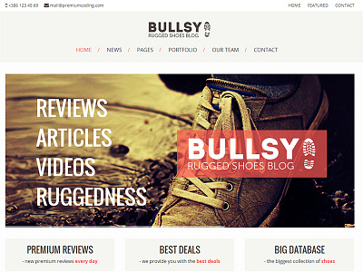 Bullsy - A Rugged Blog Theme blog blog theme bold flat grunge portfolio retro rugged theme vintage wordpress