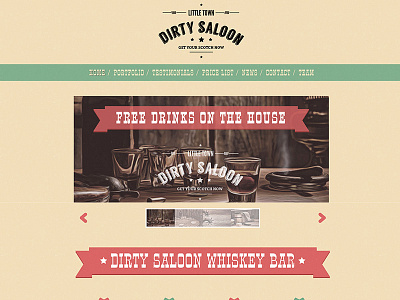 Dirty Saloon - A Cowboy One Page Wordpress Theme