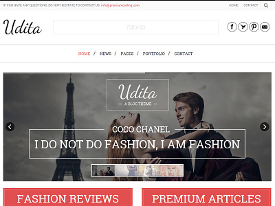 Udita - A Blog & Portfolio Wordpress Theme