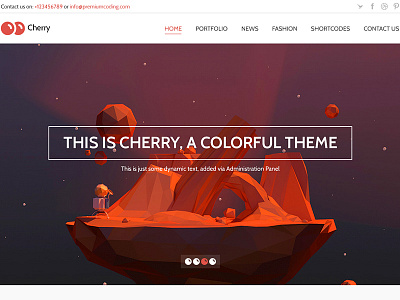 Cherry - Work in progress cheery cherry colorful flat flat design illustration illustrations modern psd template template web design