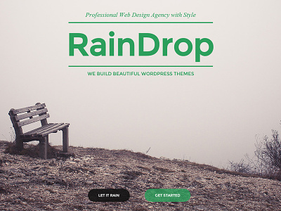 RainDrop - A One and Multi Page "Rainy" Theme agency clean creative elegant hipster minimal modern multi page one page portfolio theme rain retina