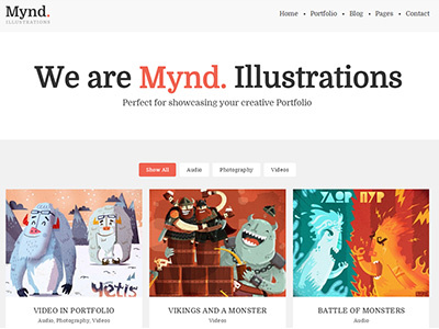 Mynd - A Minimal Portfolio Wordpress Theme